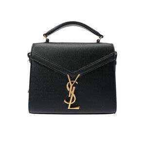 SAINT LAURENT Cassandra Bag Black Leather Shoulder